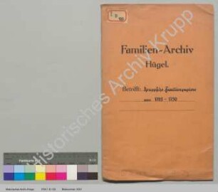 Ältere Unterlagen zur Familie Krupp (Kopien aus dem Familienarchiv von Waldthausen in Bassenheim)