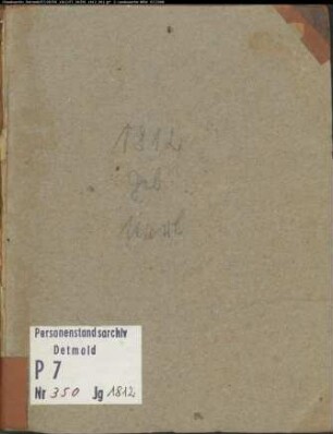 Zivilstandsregister der Munizipalität Marl (Geburten 1812). (Gemeinde: Marl, Kreis Recklinghausen)