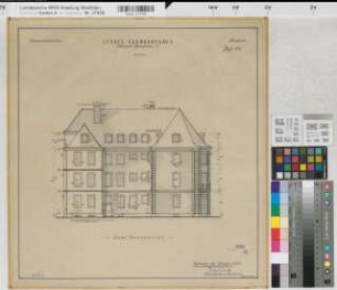 Münster (Münster) Behördenhaus (ehem. Konsistorium) Bl. 11 linke Seitenansicht 1950 1 : 100 47 x 46 Zeichnung Hochbauamt Münster