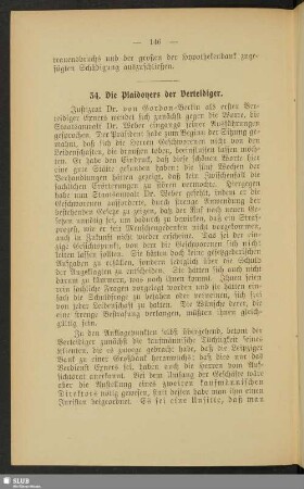 34. Die Plaidoyers der Verteidiger