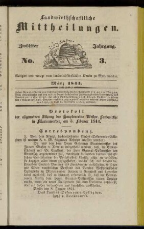 Zwölfter Jahrgang. No. 3.