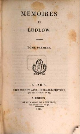 Mémoires de Ludlow. 1