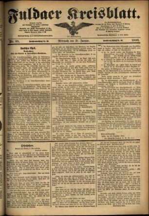 Ausgabe vom Mittwoch, den 31. Januar 1906.
