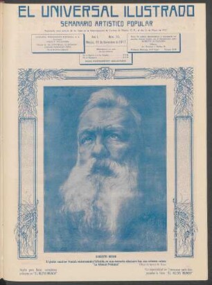 [Fotografía de] Augusto Rodin : El genial escultor francés recientemente fallecido, en cuya memoria efectuará hoy una solemne velada "La alianza francesa"