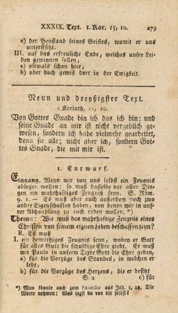 Neun und dreyßigster Text
