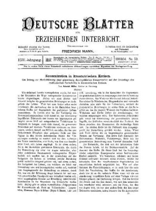 Konzentration in konzentrischen Kreisen : ein Beitrag zur Herbeiführung einer planmäßig durchgeführten Konzentration auf der Grundlagen des methodischen Fortschritts in konzentrischen Kreisen ; (Schluss)