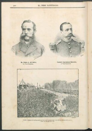 [Retrato de] Coronel Justiniano Borgoño, 2° Vice-Presidente.