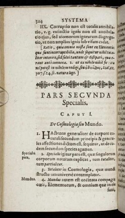 Pars Secunda Specialis.
