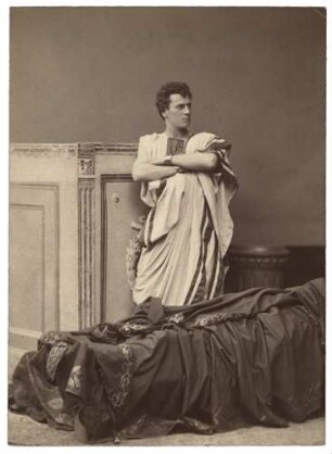 Fotografie von Ludwig Barnay (1842-1924) in der Rolle des Julius Cäsar