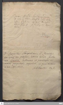 Testimonium von August Hermann Franckes für Christian Granow.