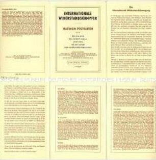 Postkartenmappe zur Serie über internationale Widerstandskämpfer