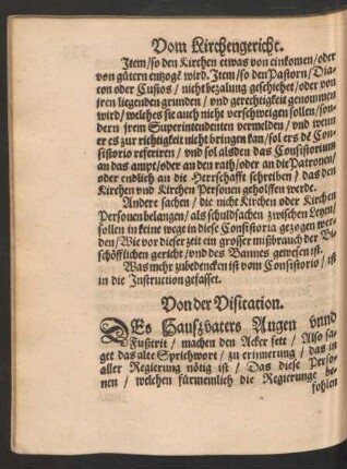 Von der Visitation.