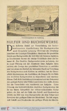 Kultur und Buchgewerbe
