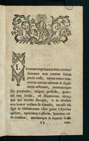 a2r-a8v, Librorum imprimendorum vendendorumue non externa solum pretia nosse...