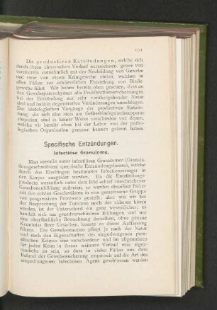 Specifische Entzündungen.