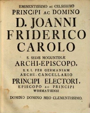 Dissertatio In Auguralis Juridica De Manufidelibus In Specie Ecclesiasticorum Tum Principum Tum Privatorum In Germania