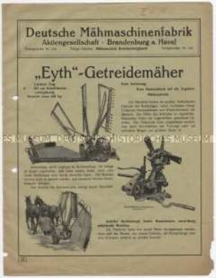 "Eyth"-Getreidemäher