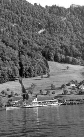 Luzern [Schweiz]: Bürgenstock vom See aus