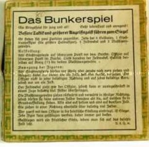 Brettspiel "Das Bunkerspiel"