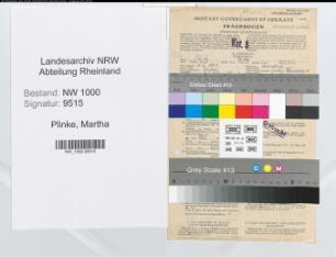 Entnazifizierung Martha Plinke, geb. 04.06.1904 (Stenotyp.)