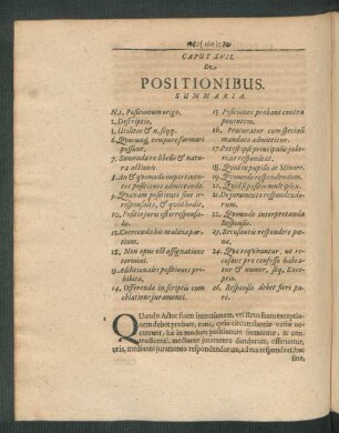Caput XVII. De Positionibus