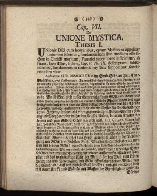 Cap. VII. De Unione Mystica.