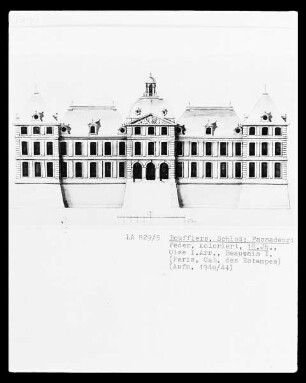 Boufflers, Schloss, Aufriss der Fassade