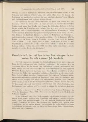 Charakteristik der zeichnerischen Bestrebungen in der ersten Periode unseres Jahrhunderts.