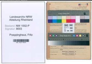 Entnazifizierung Fritz Poeppinghaus , geb. 16.03.1921 (Schlosser)