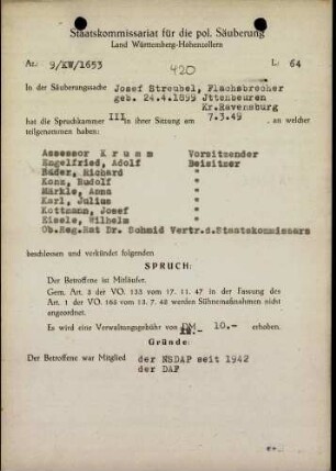 Streubel, Josef