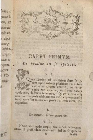 I. De hominis natura generatim.