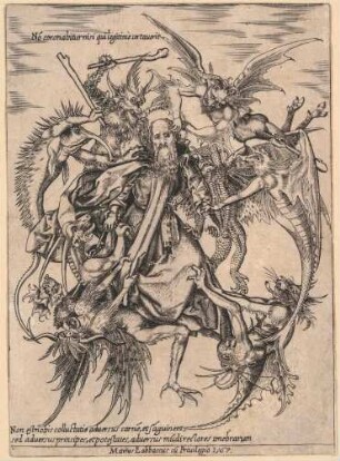 Der heilige Antonius von Dämonen gepeinigt