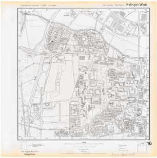 Deutsche Grundkarte, Blatt Ratingen West, 1959