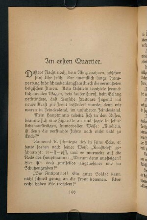 160-175, Im ersten Quartier