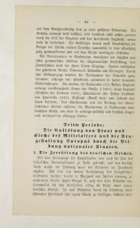 1. Die Zerrüttung des deutschen Reiches