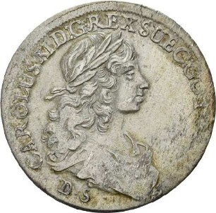Eindritteltaler des Königs Karl XI. von Schweden für Schwedisch-Pommern, 1674
