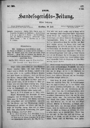 No. 23. 10. Juli 1878