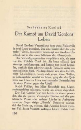 Sechzehntes Kapitel Der Kampf um David Gordons Leben