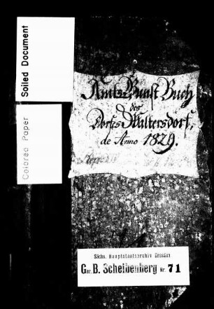 Konsensbuch von Walthersdorf (bei Scheibenberg)