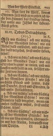 XLVI. Todes-Betrachtung.