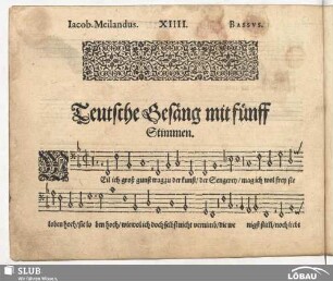 Teutsche Gesäng mit fünff Stimmen.