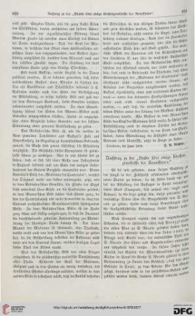 Nachtrag zu der "Studie über einige Kirchengrundrisse der Renaissance"