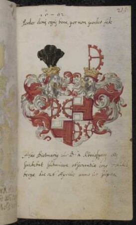 Wappen: Freiherr Dietmar von Königsberg /1576-1598), Eintrag 1592