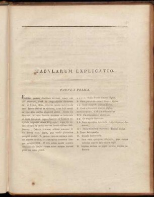 Tabularum Explicatio.
