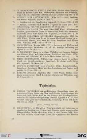 Tapisserien (Nr. 84-90)