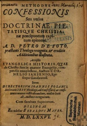 Methodus confessionis seu verius doctrinae pietatisque christianae praecipuorum capitum epitome