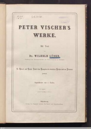 Peter Vischer's Werke
