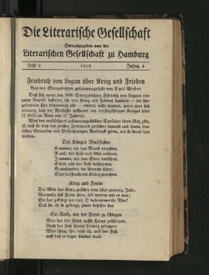 Heft 2 1918 Jahrg. 4