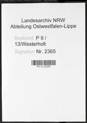 Sterberegister Standesamt Westerholt