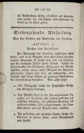 Siebenzehende Abtheilung. - Ein und zwanzigste Abtheilung.